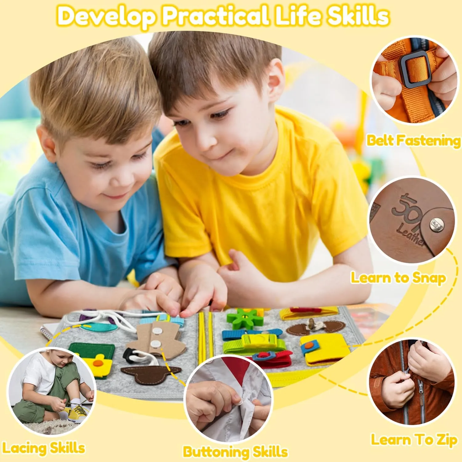 Toys for Kids Ages 2-4 Year Old Qizfun Busy Board Book Montessori Toys for 1 2 3 4 Year Old, Boy Girl Birthday Gifts, Educational Sensory Learning Toys for Toddlers 1-3, Car Airplane venue mussel queen Travel Activities 