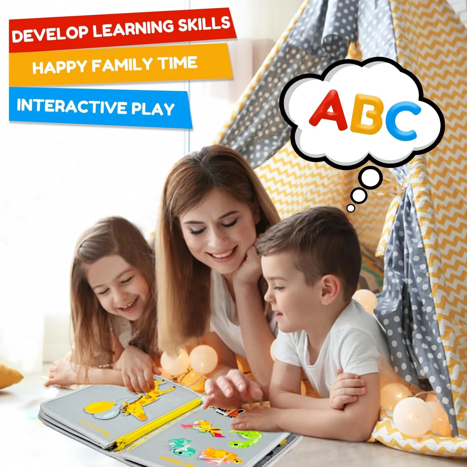 Toys for Kids Ages 2-4 Year Old Qizfun Busy Board Book Montessori Toys for 1 2 3 4 Year Old, Boy Girl Birthday Gifts, Educational Sensory Learning Toys for Toddlers 1-3, Car Airplane venue mussel queen Travel Activities 