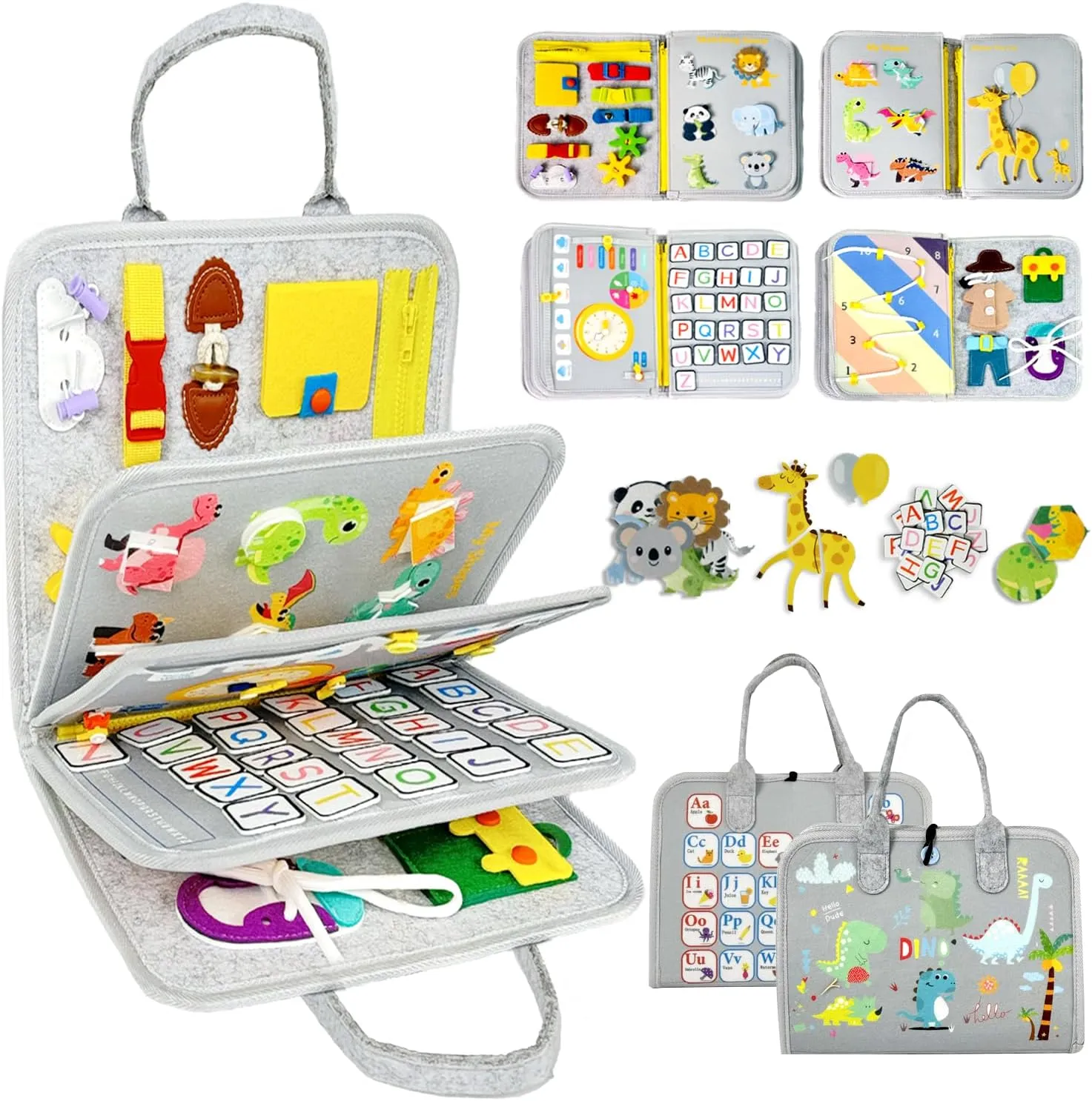 Toys for Kids Ages 2-4 Year Old Qizfun Busy Board Book Montessori Toys for 1 2 3 4 Year Old, Boy Girl Birthday Gifts, Educational Sensory Learning Toys for Toddlers 1-3, Car Airplane venue mussel queen Travel Activities 