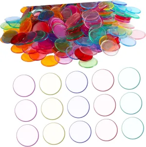 Transparent Bingo Chips Markers Counting Game Accessories for Educational Use for Bingo teem preschooler figural bravely carcass Games Math Learning Recreational Activities 400 Pcs 