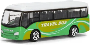 Travel Tourists Bus Diecast Model 1:64 minute Scale - Charming Static City Bus Metal Replica 3.5 Inch AEVVV Green 