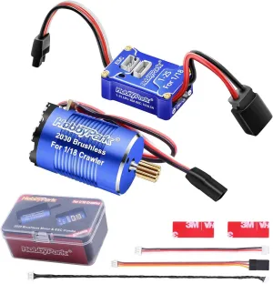 TRX4M 1/18 RC Crawler Car Micro 2030 Sensored 3500KV Upgrades savage blaze telltale w/11T Pinion HobbyPark High Torque Brushless Motor and ESC Combo for 