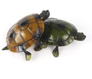 Turtle with Luminous Eyes Green Color Battery Moves Forward Backward KICHOUSE project unjust trench 1Pc Remote Control Turtle Simulation Walking 