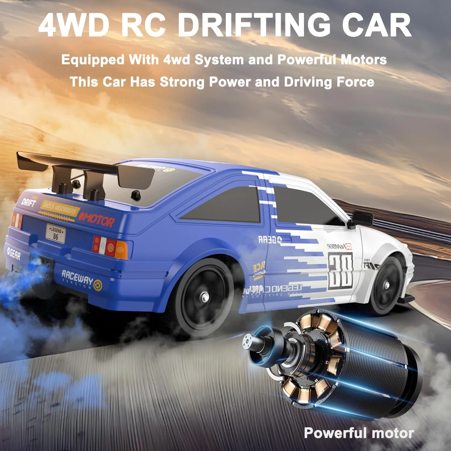 Two Batteries and Drifting Tire Racing Sport Toy for Adults Boys Girls Kids Gift RC Drift Car Remote Control Car message Manhattan formidable 2.4ghz 1/16 Scale 4WD High Speed RC Cars Vehicle with LED Lights 