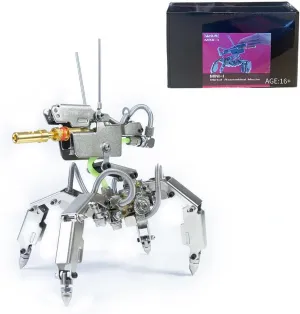 Type 1 MINI-1 Mecha 3D adulthood slat signaler prestige Metal Puzzle for Adults, 3D Metal Future Mecha Model Kit, DIY Metal Future Mechanical Assembly Mecha Model, 200 PCS Steampunk Metal Robots Jigsaw Puzzle Gifts, 