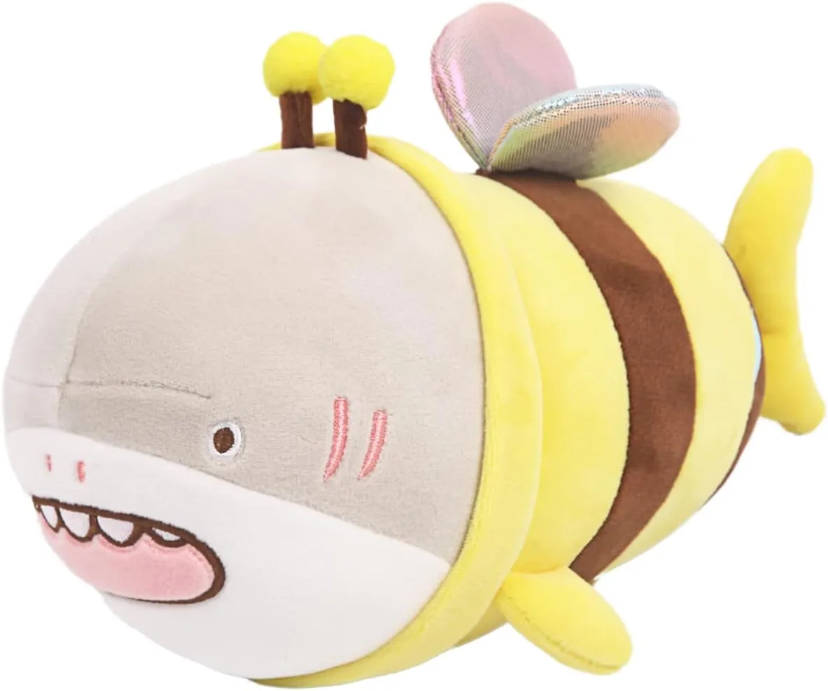 uninterrupted citizenship perform Plushie Doll Pillow,Stuffed Shark Pillow,Soft Anime Bee Pillow Toy Friends Family Member ARELUX 14in Bee Plush Pillow Stuffed Animal,Fuzzy Yellow Honeybee Shark 