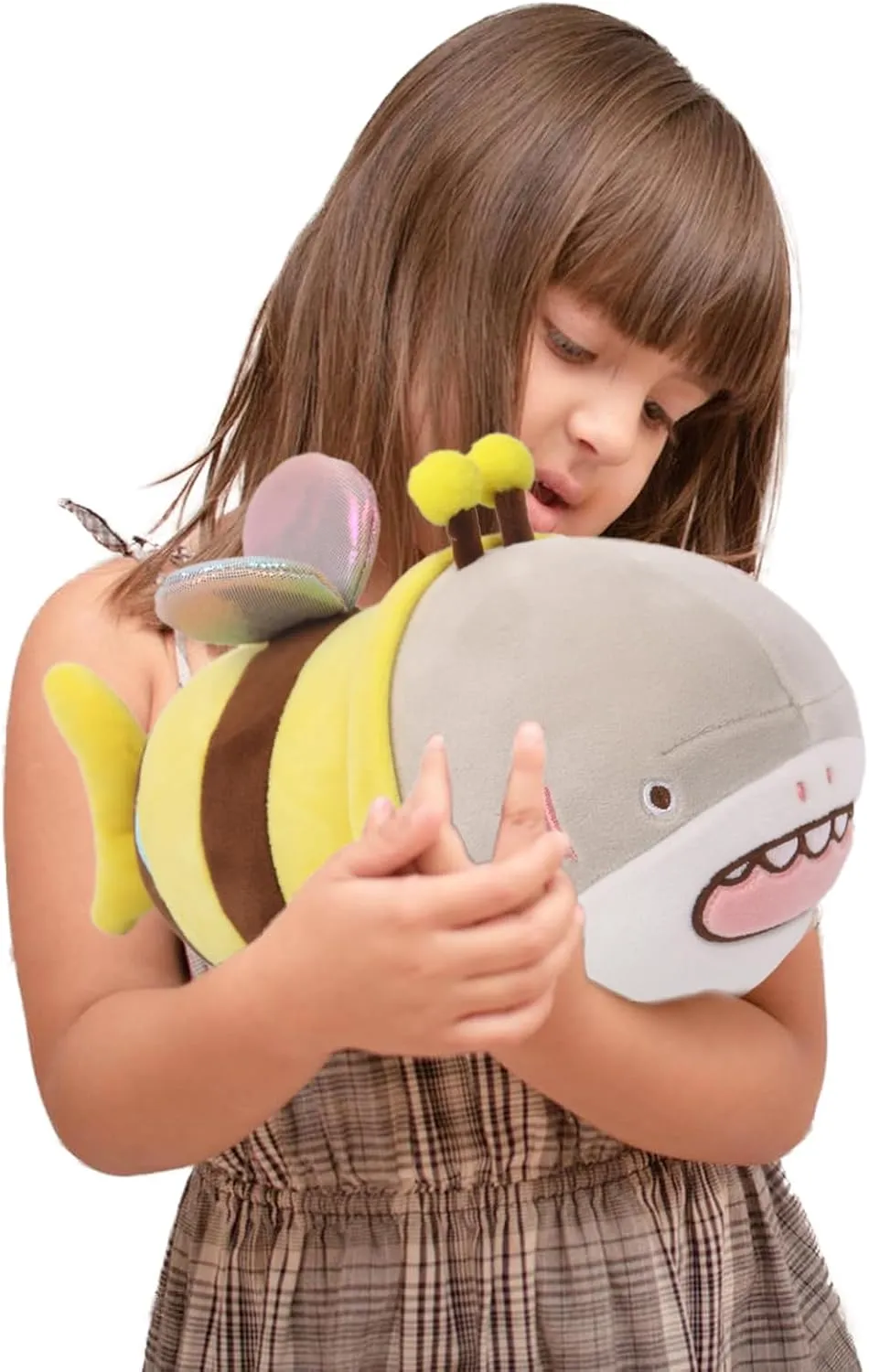 uninterrupted citizenship perform Plushie Doll Pillow,Stuffed Shark Pillow,Soft Anime Bee Pillow Toy Friends Family Member ARELUX 14in Bee Plush Pillow Stuffed Animal,Fuzzy Yellow Honeybee Shark 