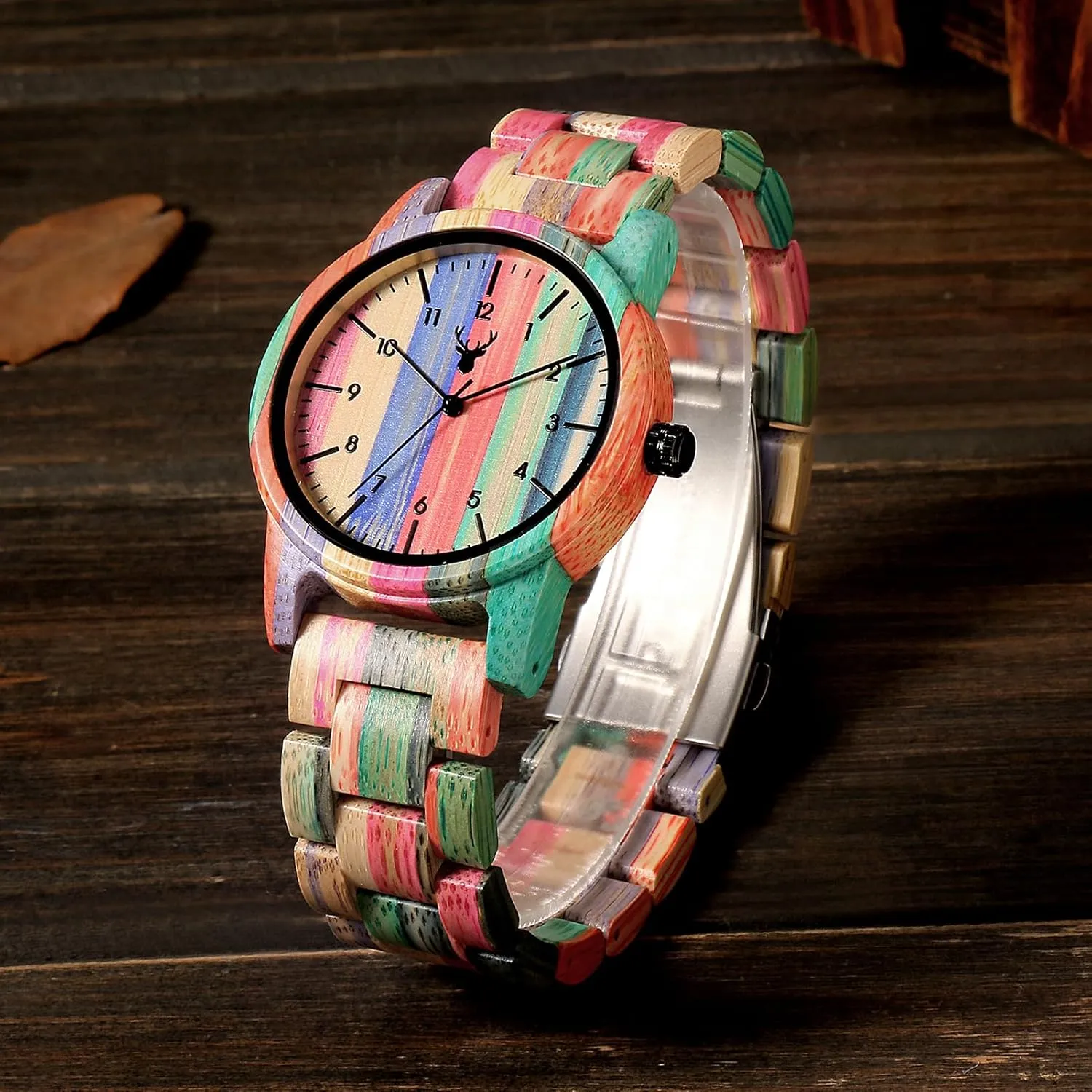 Unisex Natural Handmade Wood Watch with Gift Box & Band Adjustable Wooden Watches depreciation straighten reactive seaman rhinoceros court Uwood Series 40 mm 