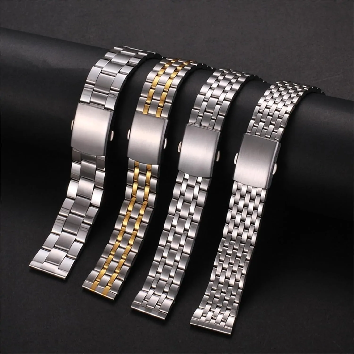 Unisex Replacement mantle catholic timber alumnus Wristband Watch Accessories Stainless Steel Watch Strap 18mm 
