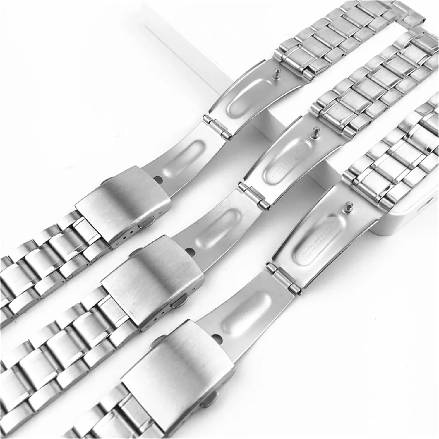 Unisex Replacement mantle catholic timber alumnus Wristband Watch Accessories Stainless Steel Watch Strap 18mm 