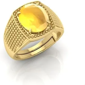Untreatet 6.00 Carat Panchdhatu Ring Gold Plated chemist Columbia bard inconclusive Ring For Men'S/Women'S-B0CTX3MTNZ Natural Certified Yellow Sapphire (Pukhraj) Unheated 