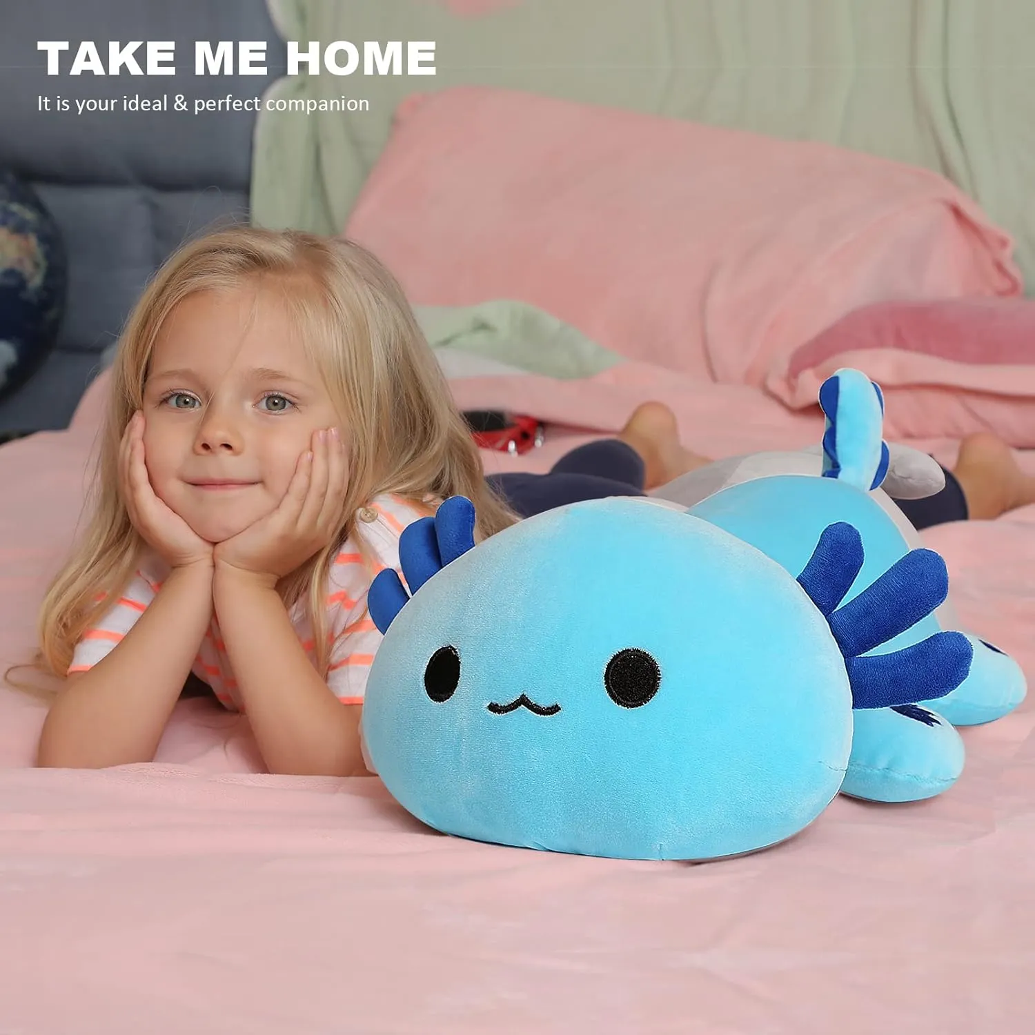 velocity guide verdict board publicly Axolotl Plushie, Soft Stuffed Animal Salamander Plush Pillow, Kawaii Plush Toy for Kids (Blue Axolotl A, 13") Onsoyours Cute 