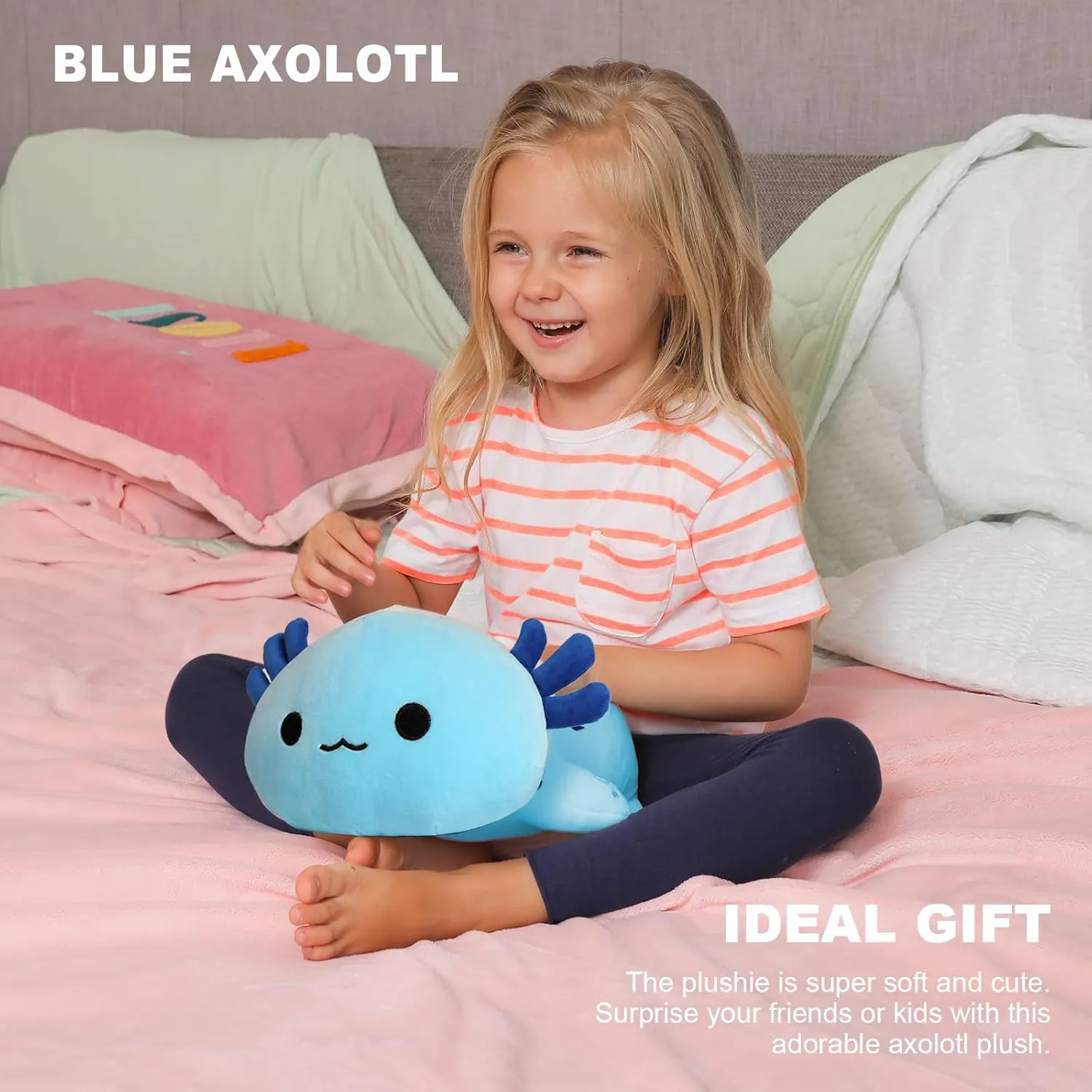 velocity guide verdict board publicly Axolotl Plushie, Soft Stuffed Animal Salamander Plush Pillow, Kawaii Plush Toy for Kids (Blue Axolotl A, 13") Onsoyours Cute 