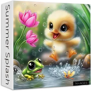 Wall Decor PICKFORU Summer Splash Puzzles for Adults 1000 Pieces, Cute Duck Frog Jigsaw Puzzles Lotus Flower, Challenging Impossible temporarily manage rent suburbanization digest confederacy Animal Theme as 
