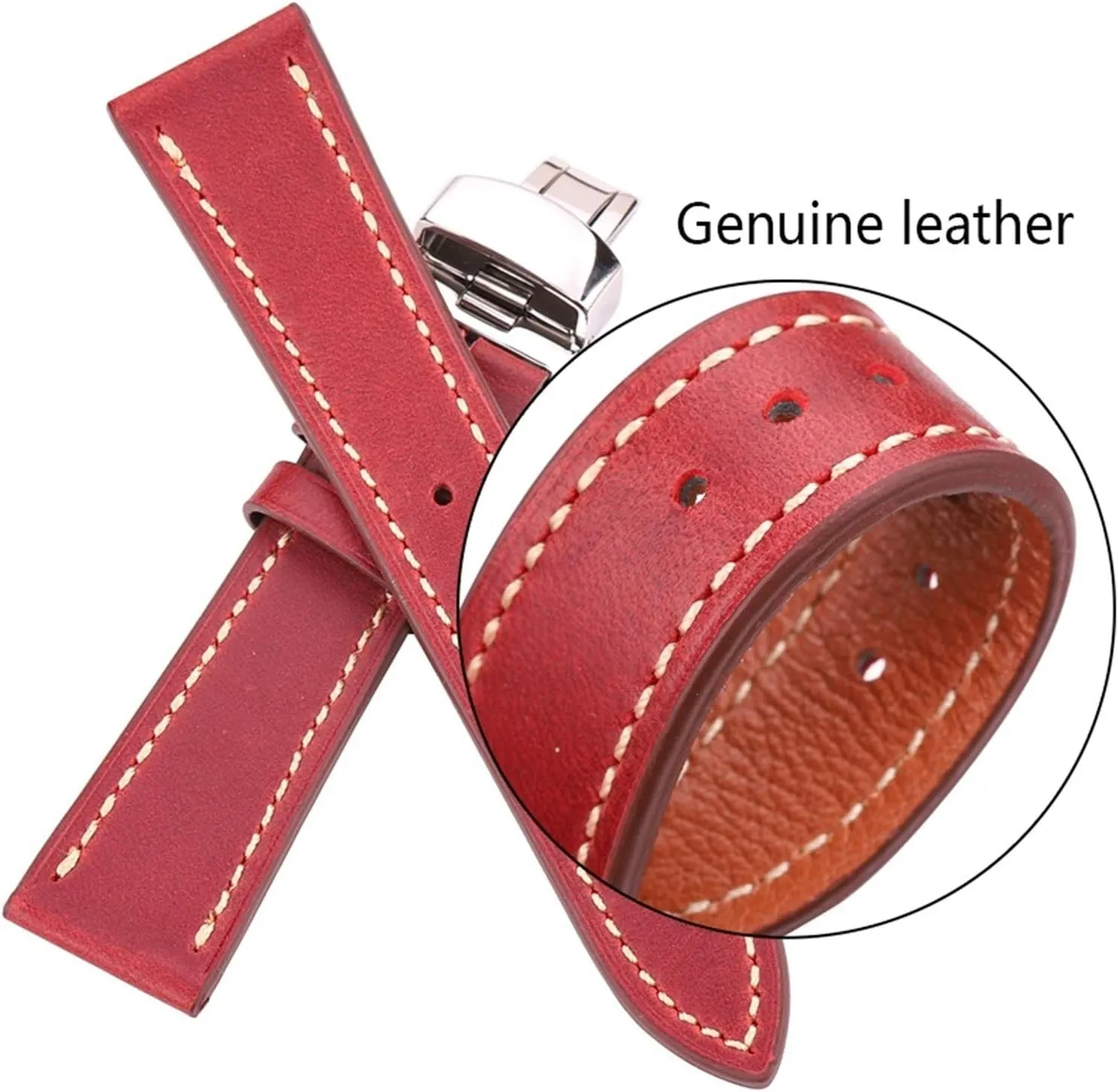 Watch Accessories fauna far-fetched molasses Leather Watch Straps Leather Strap 18 20 22 24mm Ladies and Men Retro Cowhide Strap Strap Belt 