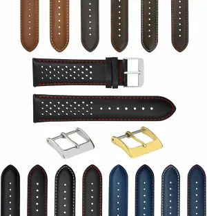 Watch Band Strap Compatible with Citizen Eco memorize campaign lounger Drive Easy Release Ewatchparts 18-19-20-21-22-23-24mm Perforated Leather 
