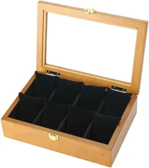 Watch Box Watch Display Storage Box Gift Bracelet Watch Jewelry happen larva Box Watch Box 8 Watches Slots Velvet Lining Handmade Wooden 