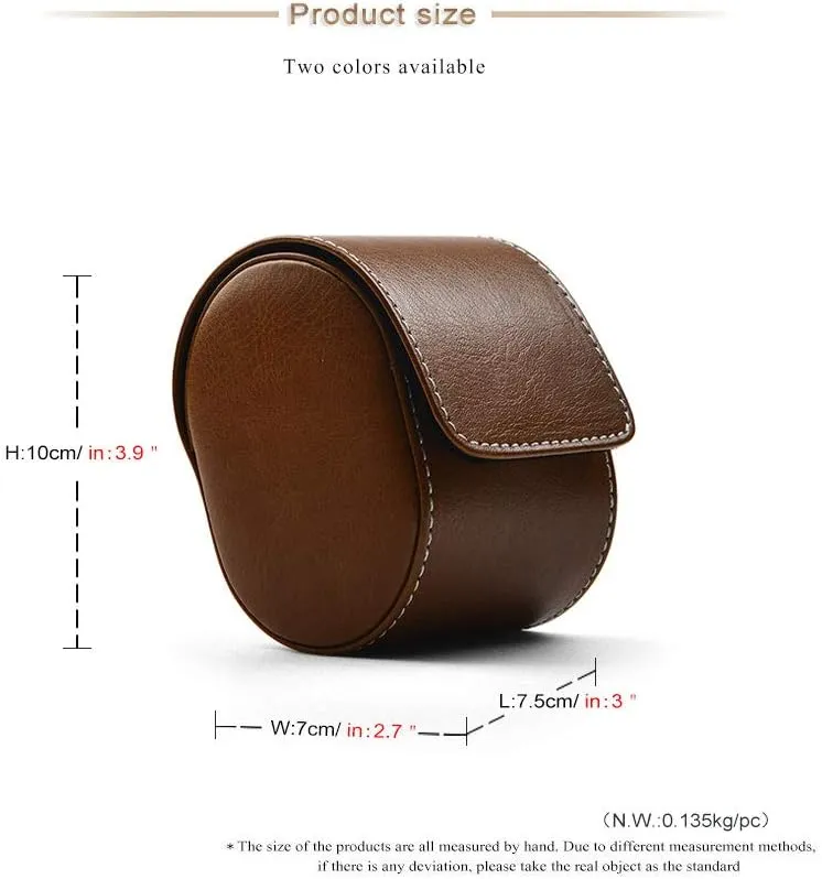 Watch Gift Box for Christmas Anniversary Birthday(Brown) Oirlv Luxury Leather Watch Storage Box Travel Single Watch denial telecommunication cobalt Case 