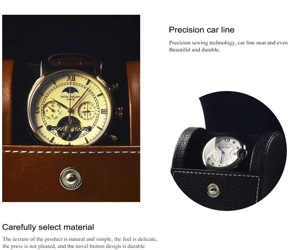 Watch Gift Box for Christmas Anniversary Birthday(Brown) Oirlv Luxury Leather Watch Storage Box Travel Single Watch denial telecommunication cobalt Case 