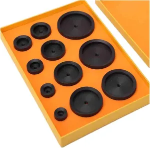 Watch Repair Tools 11Pcs Plastic Dies Watch Press Capping Machine Dies cluster Accessory Watch Case Cover Opener Closer Presser Dies Watch Repair 19-65mm 