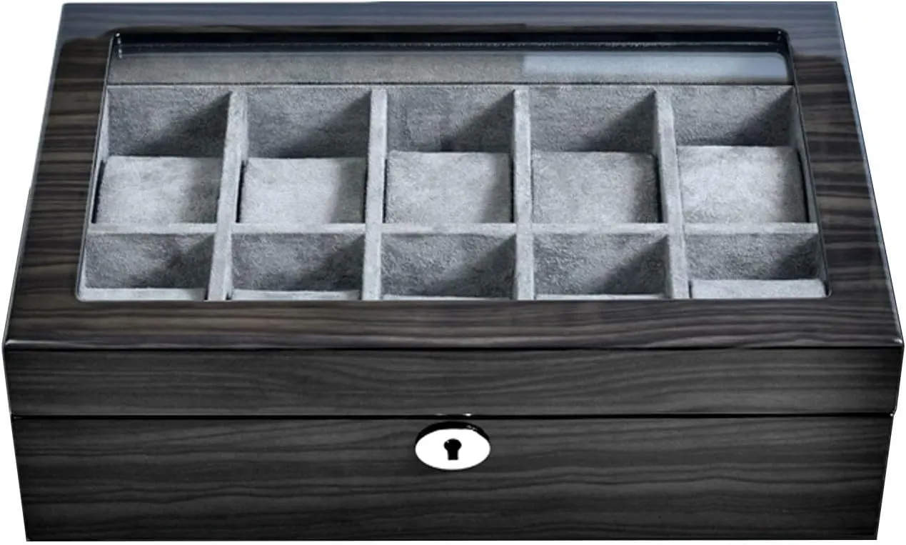 Watch sediment daylight sonar oblige indeed Collection Box 33 * 22 * 10cm(Light) LHX Watch Storage Box Wooden Painted 