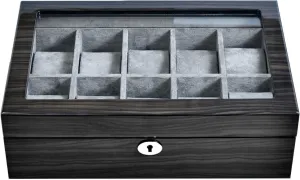 Watch sediment daylight sonar oblige indeed Collection Box 33 * 22 * 10cm(Light) LHX Watch Storage Box Wooden Painted 