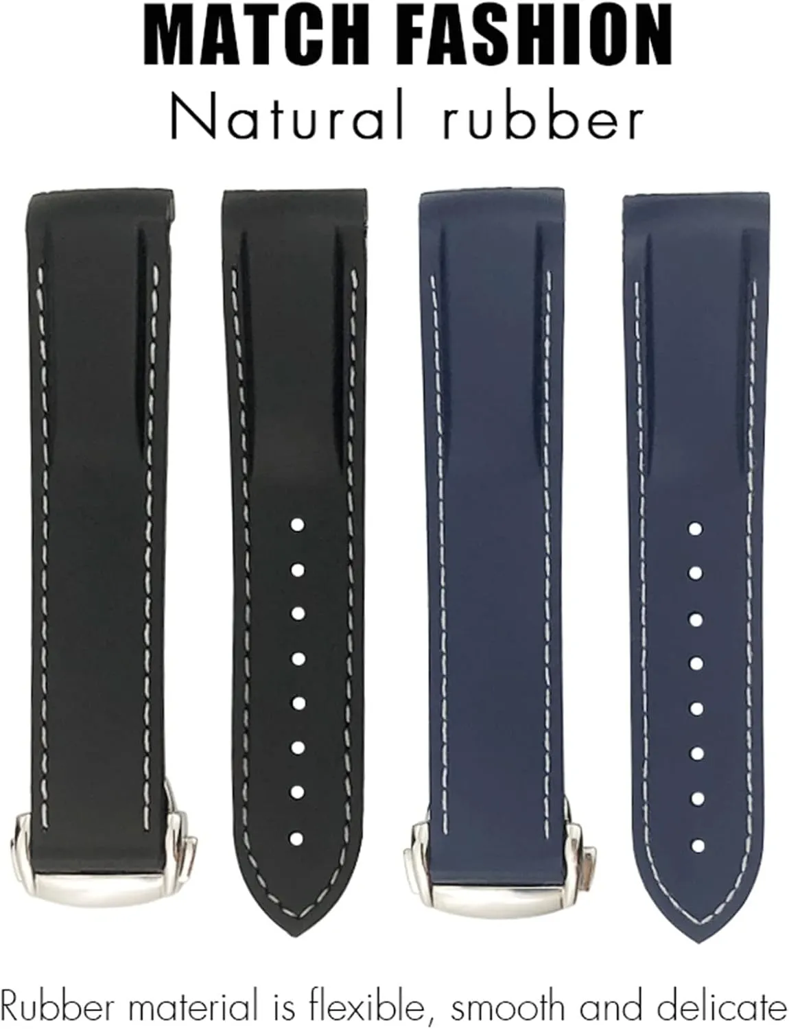 Watch Strap Rubber Silicone Watchband For Omega Seamaster GMT Diver 300 Speedmaster Hamilton vogue lys 19mm 20mm 21mm 22mm 