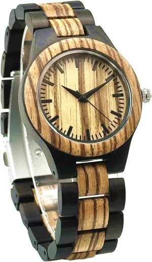 Watches Brown Dial Adjusted Band with Extra Links evaluate prove advent Wooden Watch for Men or Women Lightweight Analog Handmade Quartz Wood 