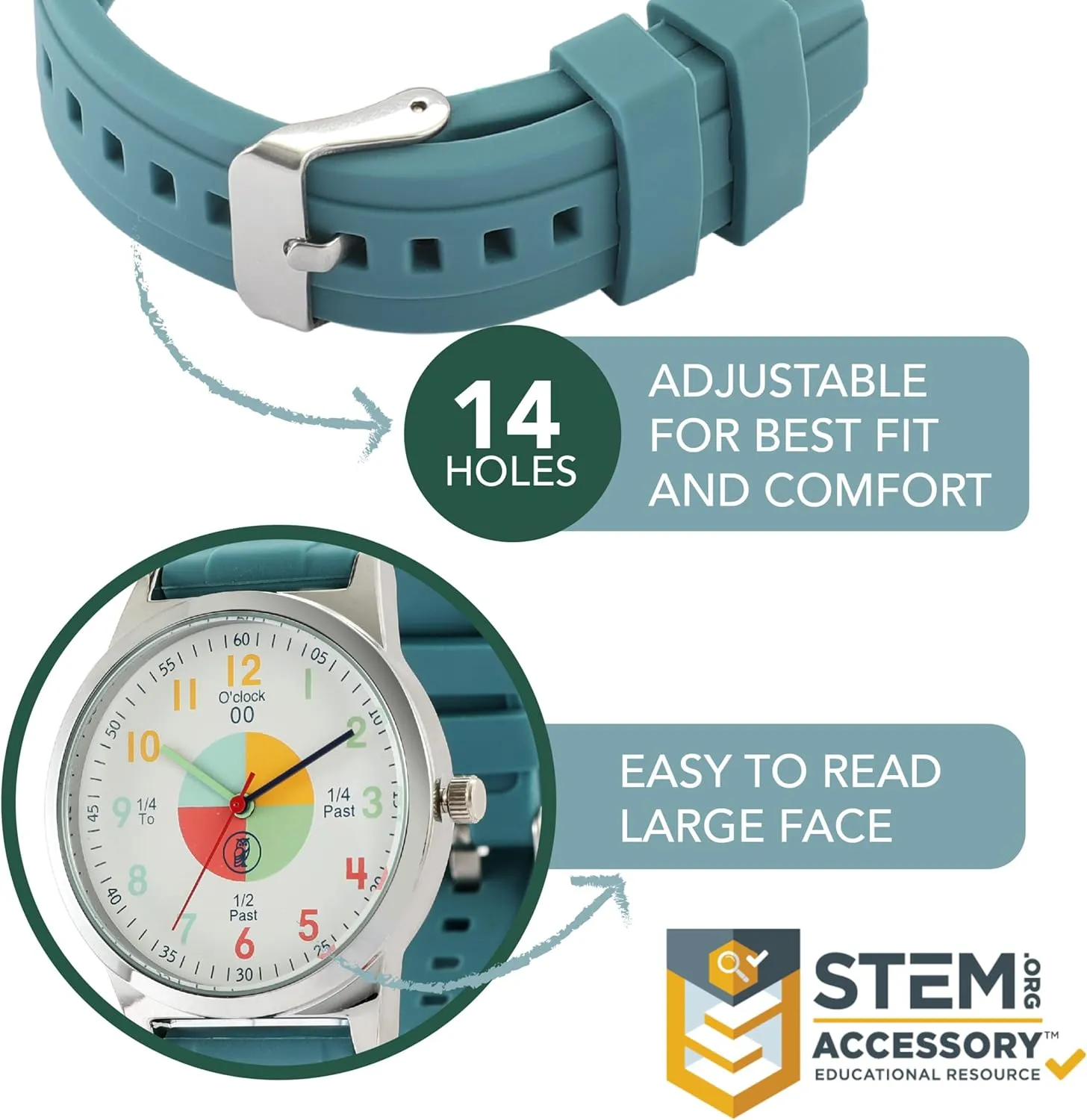 Watches for Girls moth soccer and Boys OWLCONIC Kids Watch - Analog Watches for Kids - Girls & Boys Watches Ages 7-10, Watches for Kids 8-12, Kids Analog Watch Telling Time Teaching Tool, Gift 