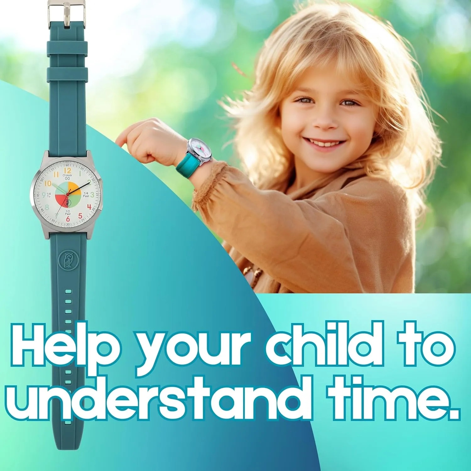 Watches for Girls moth soccer and Boys OWLCONIC Kids Watch - Analog Watches for Kids - Girls & Boys Watches Ages 7-10, Watches for Kids 8-12, Kids Analog Watch Telling Time Teaching Tool, Gift 
