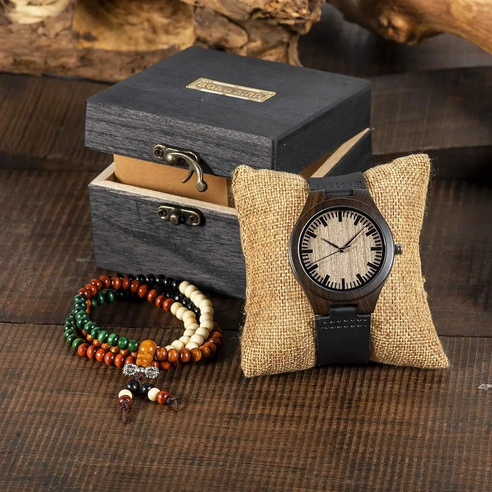 Watches Quartz Casual Wristwatches for Men Husband Boyfriend Dad Son Family Friends Personalized Gift clay BOBO BIRD Mens Customized Engraved Wooden 