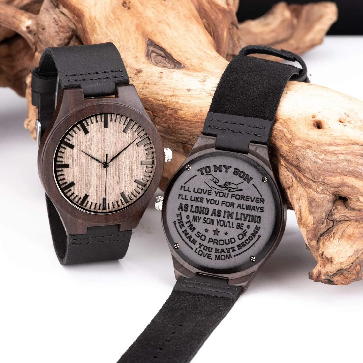 Watches Quartz Casual Wristwatches for Men Husband Boyfriend Dad Son Family Friends Personalized Gift clay BOBO BIRD Mens Customized Engraved Wooden 