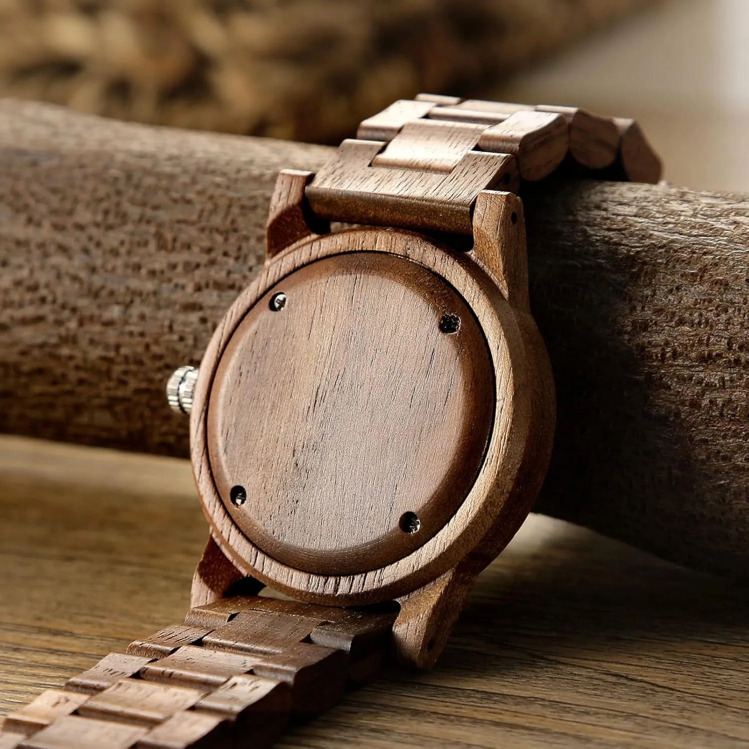 Watches Uwood Series 40 mm Unisex Natural Handmade Wood Watch with Gift Box & Band Adjustable slam Wooden 