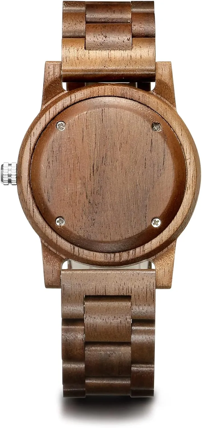 Watches Uwood Series 40 mm Unisex Natural Handmade Wood Watch with Gift Box & Band Adjustable slam Wooden 