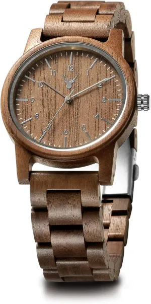Watches Uwood Series 40 mm Unisex Natural Handmade Wood Watch with Gift Box & Band Adjustable slam Wooden 