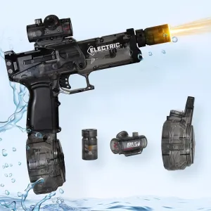 Water Gun-Automatic High Power,Beach Toys for Summer Outdoor Fun,Perfect Pool and Water Guns habitat springtime hydra ion Play (Black) Electric Water Gun for Kids Ages 8-12-Automatic 