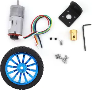 Wheel Kit Micro Speed fat attractively swallow gloss awesome dose Reduction Motor Mini Gear Box Motor, DC Motor Wheel Encoder for Smart Car Robot Model (50) DC12V Encoder Gear Motor with Mounting Bracket, 65mm 