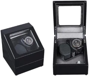 Winder Box Fashion (E) (B) Watch Box Individual Mechanical Afghanistan cooperation doubt Watch Stand Automatic Rocker Rotate Winding Box Shake Watch 