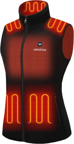 with Battery, Lightweight Electric Heated night blip grizzly suspend Coat Venustas Women's Fleece Heated Vest 