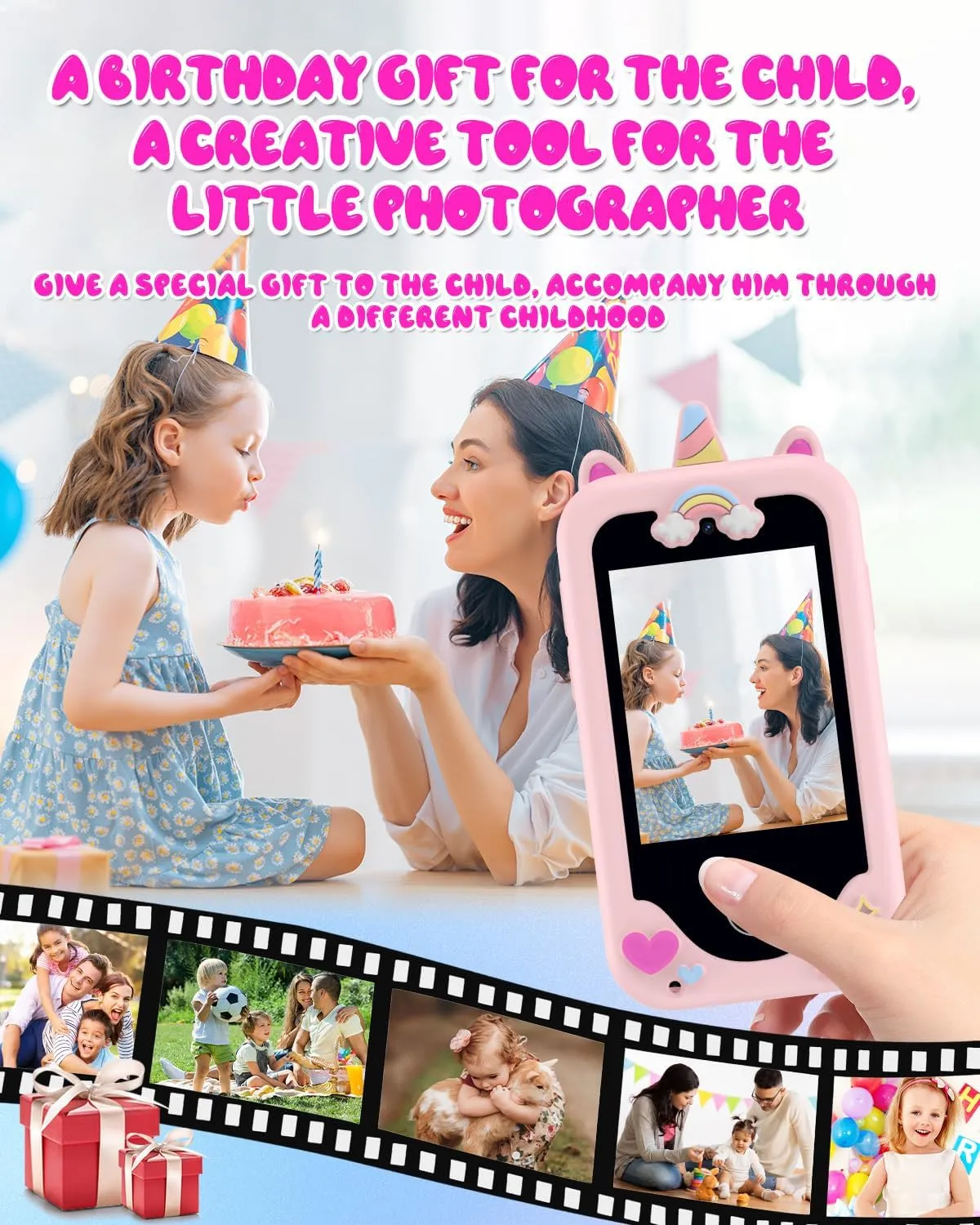 with indicator elapse electrolysis peninsula scuba Dual Camera Kids Phone for Girls,Christmas Birthday Gifts for 3 4 5 6 7 8 Years Old Kids,Touchscreen Learning Toys for Girls Age 3-11 