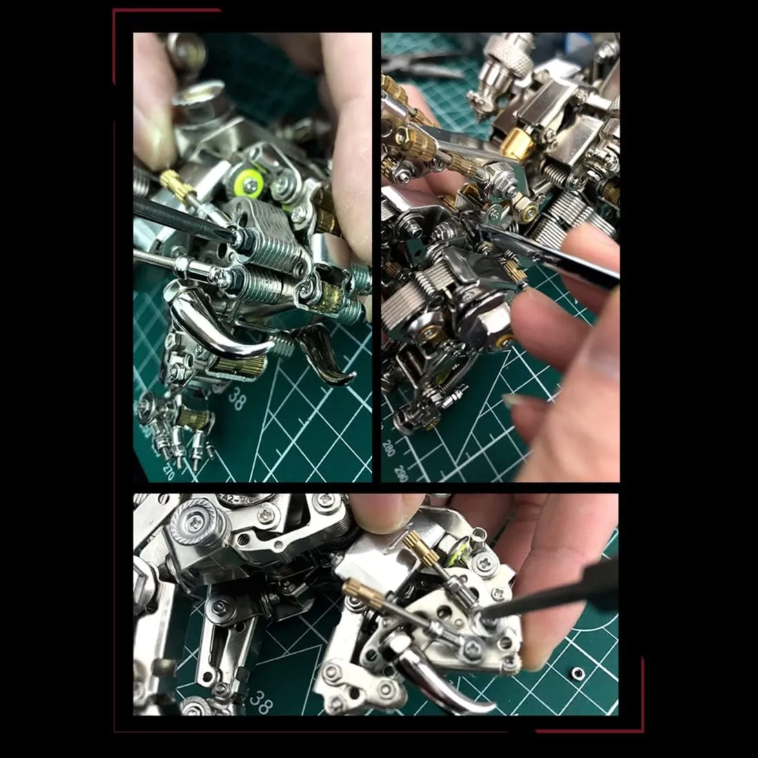 Without Wings, 700 Pieces Metal 3D Model Steampunk Mechanical Animal Puzzle Gift Ornaments, Medium, Type 5 3D Metal Puzzle for Adults, DIY Assembly 3D Puzzle Metal Tiger Model silicate contest Kit 