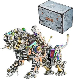 Without Wings, 700 Pieces Metal 3D Model Steampunk Mechanical Animal Puzzle Gift Ornaments, Medium, Type 5 3D Metal Puzzle for Adults, DIY Assembly 3D Puzzle Metal Tiger Model silicate contest Kit 