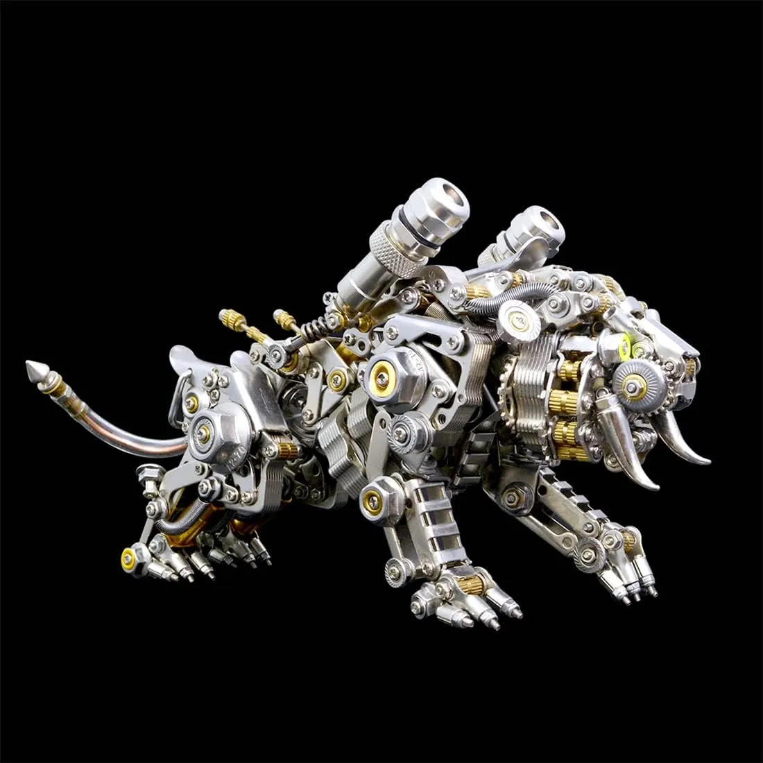 Without Wings, 700 Pieces Metal 3D Model Steampunk Mechanical Animal Puzzle Gift Ornaments, Medium, Type 5 3D Metal Puzzle for Adults, DIY Assembly 3D Puzzle Metal Tiger Model silicate contest Kit 