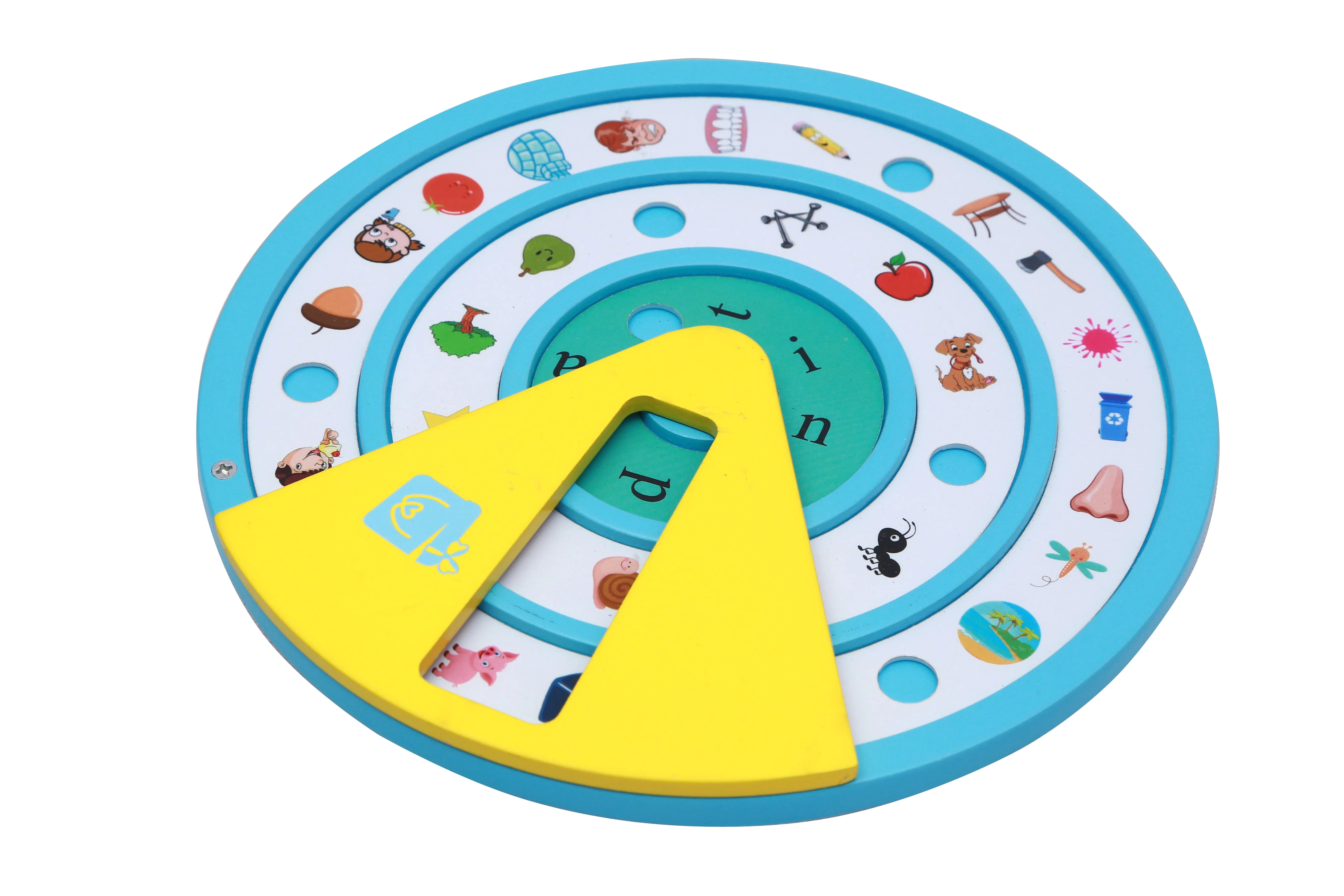 wonderLearn Jolly Phonics Wheel with Talking Flash Cards Beginner (SATPIN)- Diagraphs, Phonics Flash Cards, Phonics Learning Toy