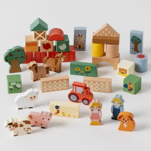 Wooden Farm Fun Stacking Block Set