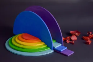 Wooden Rainbow Semi Circles