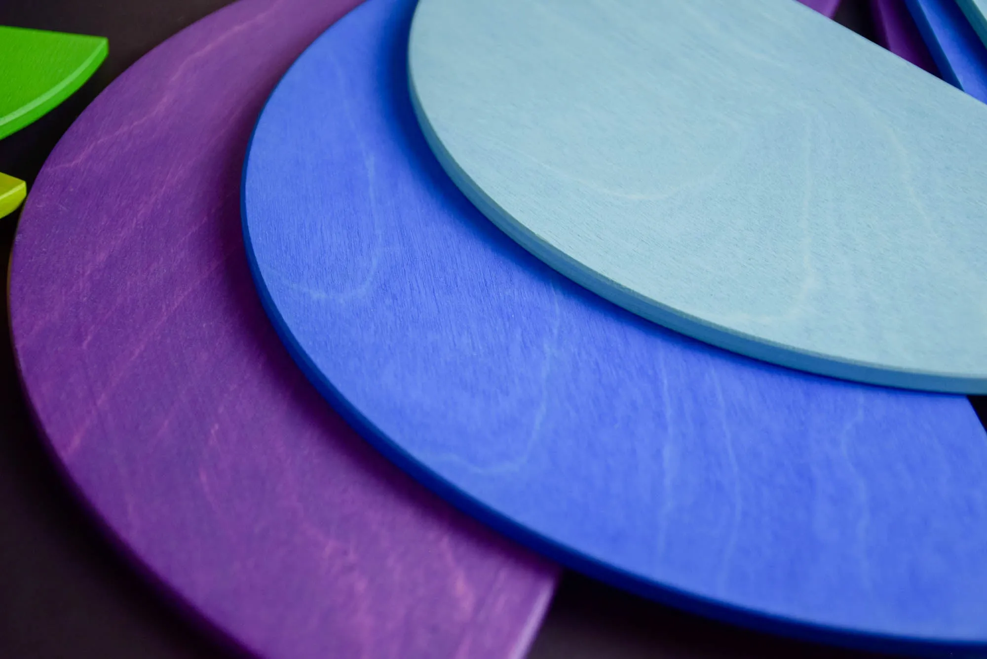 Wooden Rainbow Semi Circles