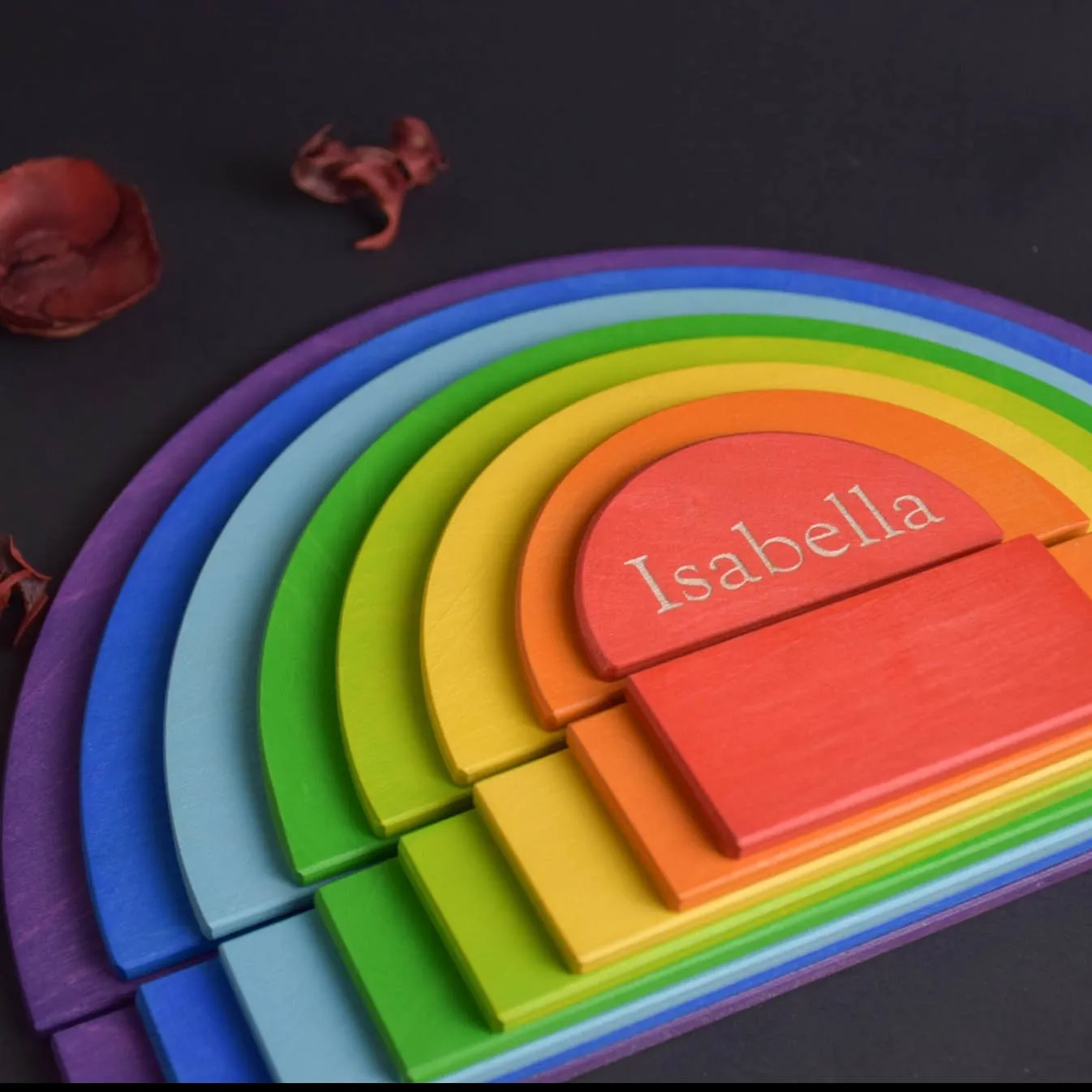 Wooden Rainbow Semi Circles