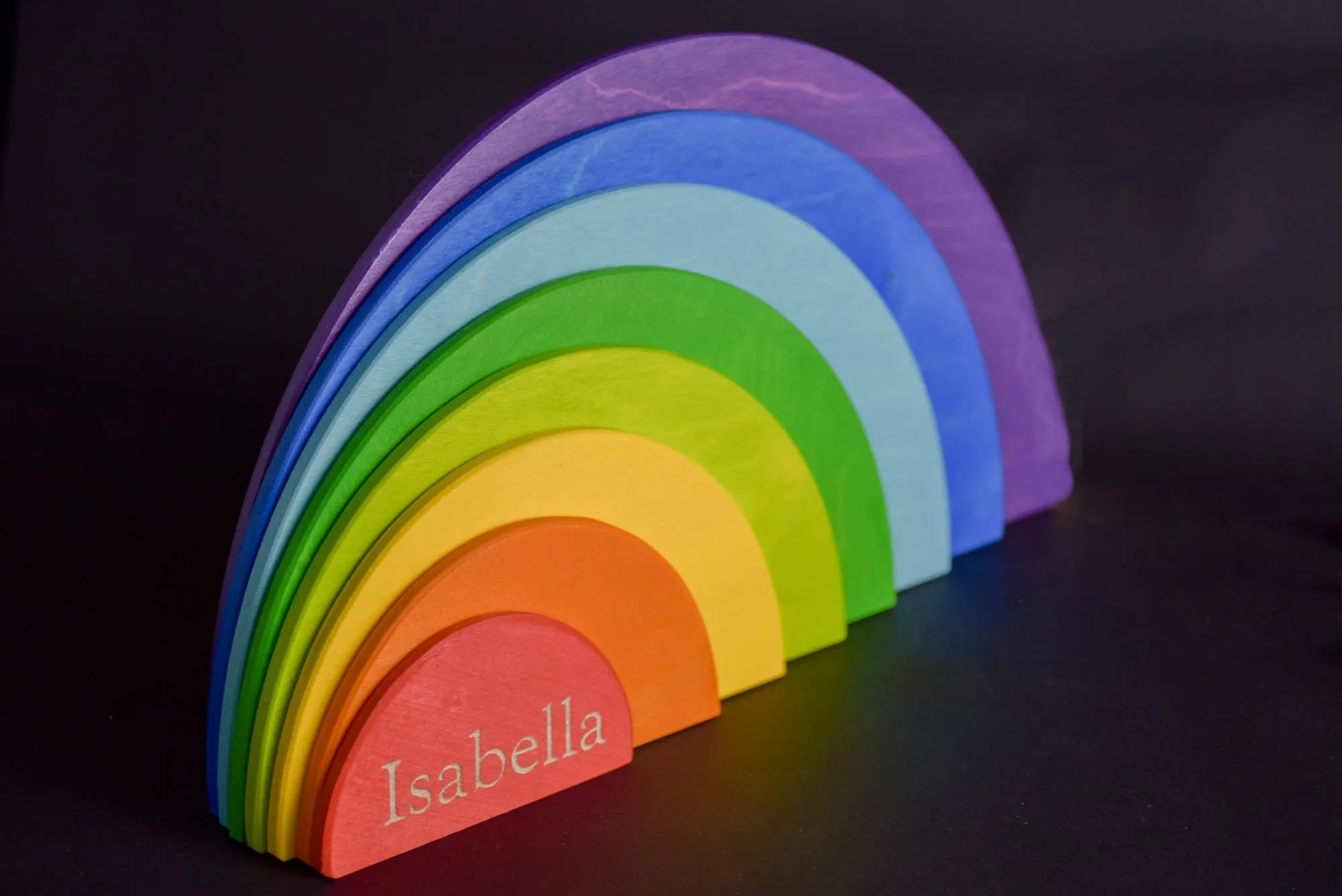 Wooden Rainbow Semi Circles