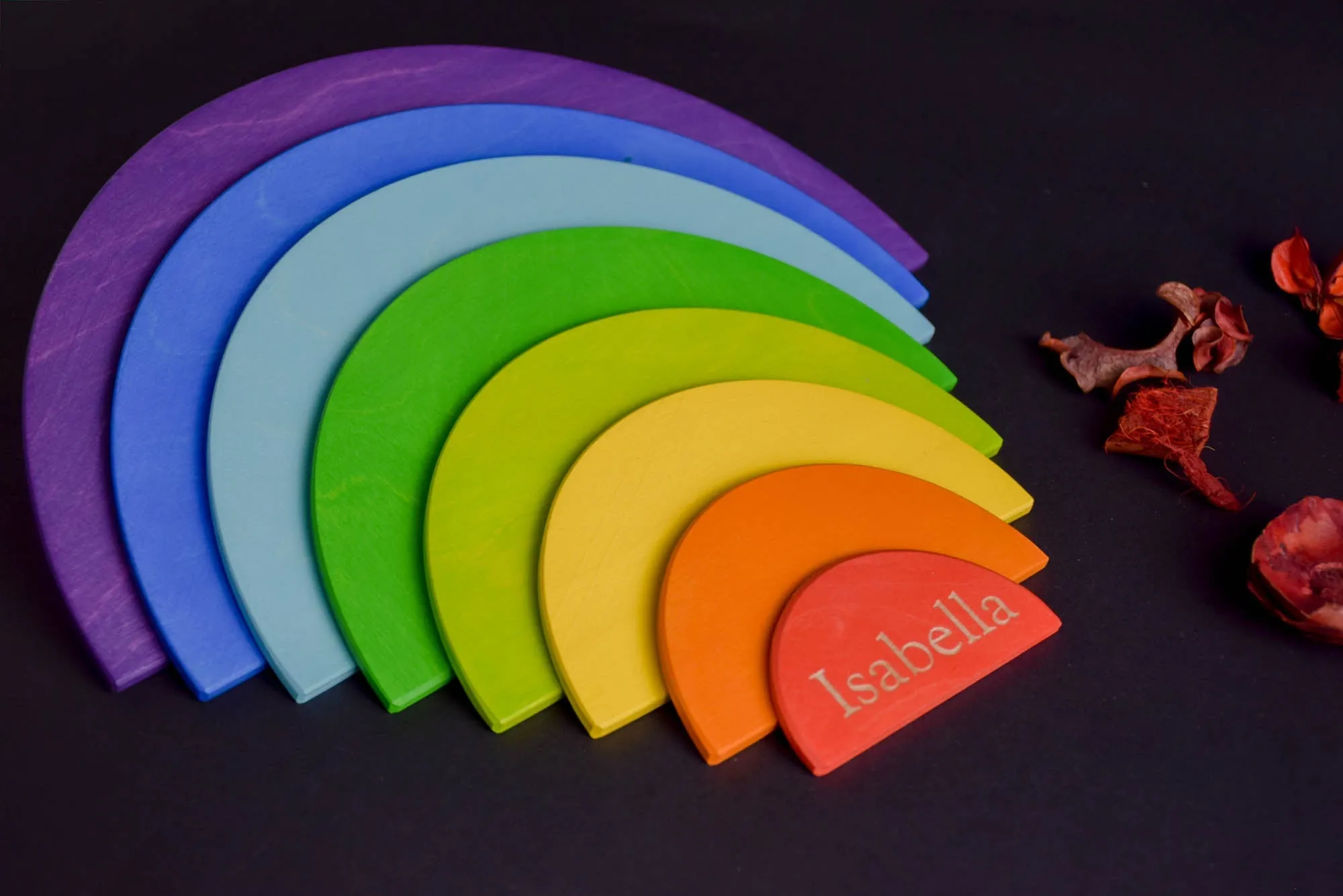 Wooden Rainbow Semi Circles